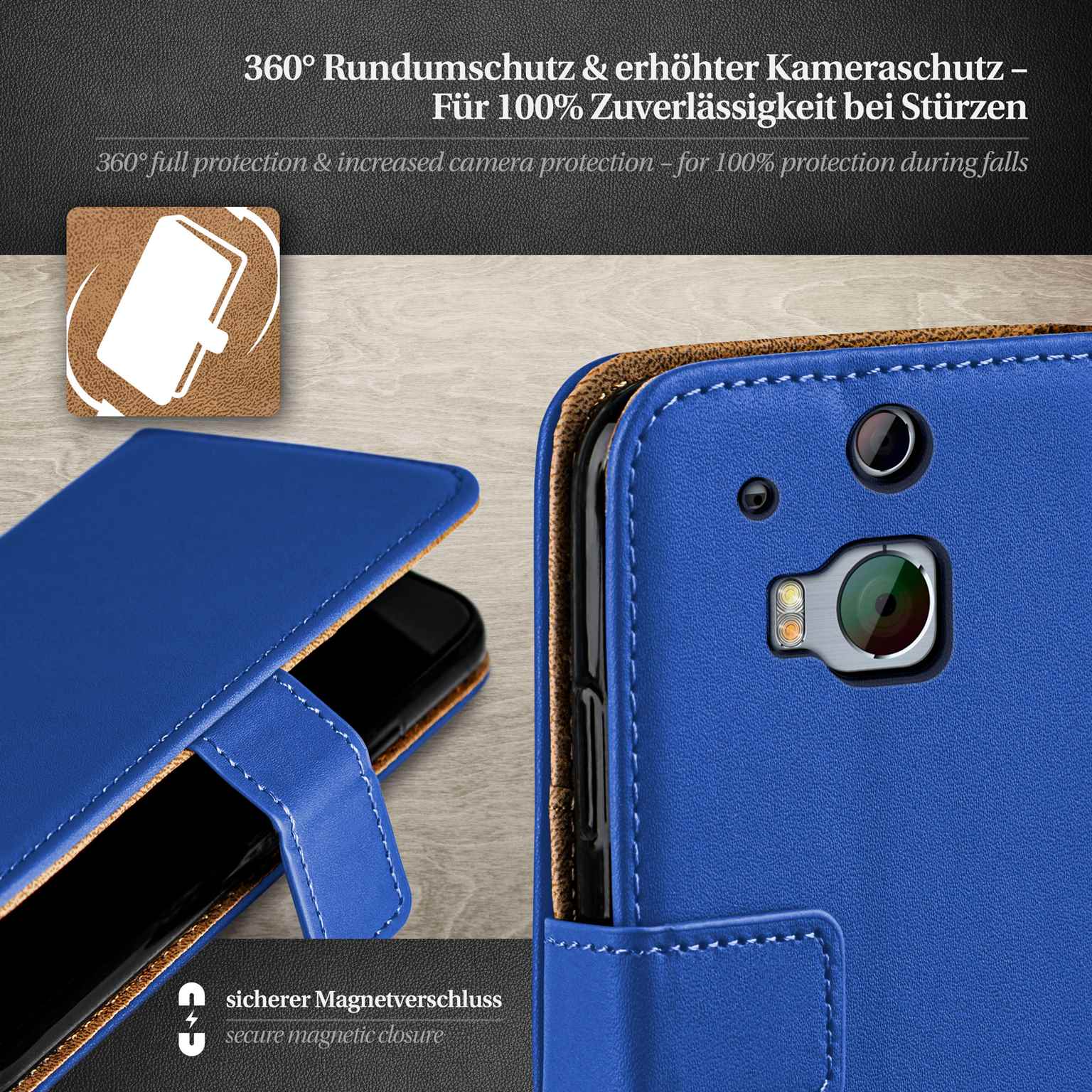 moex Book Case für HTC One M8 Klapphülle mit Kartenfach – Weiteres Produktbild 3 moex Book Case für HTC One M8 Klapphülle mit Kartenfach – Weiteres Produktbild 3