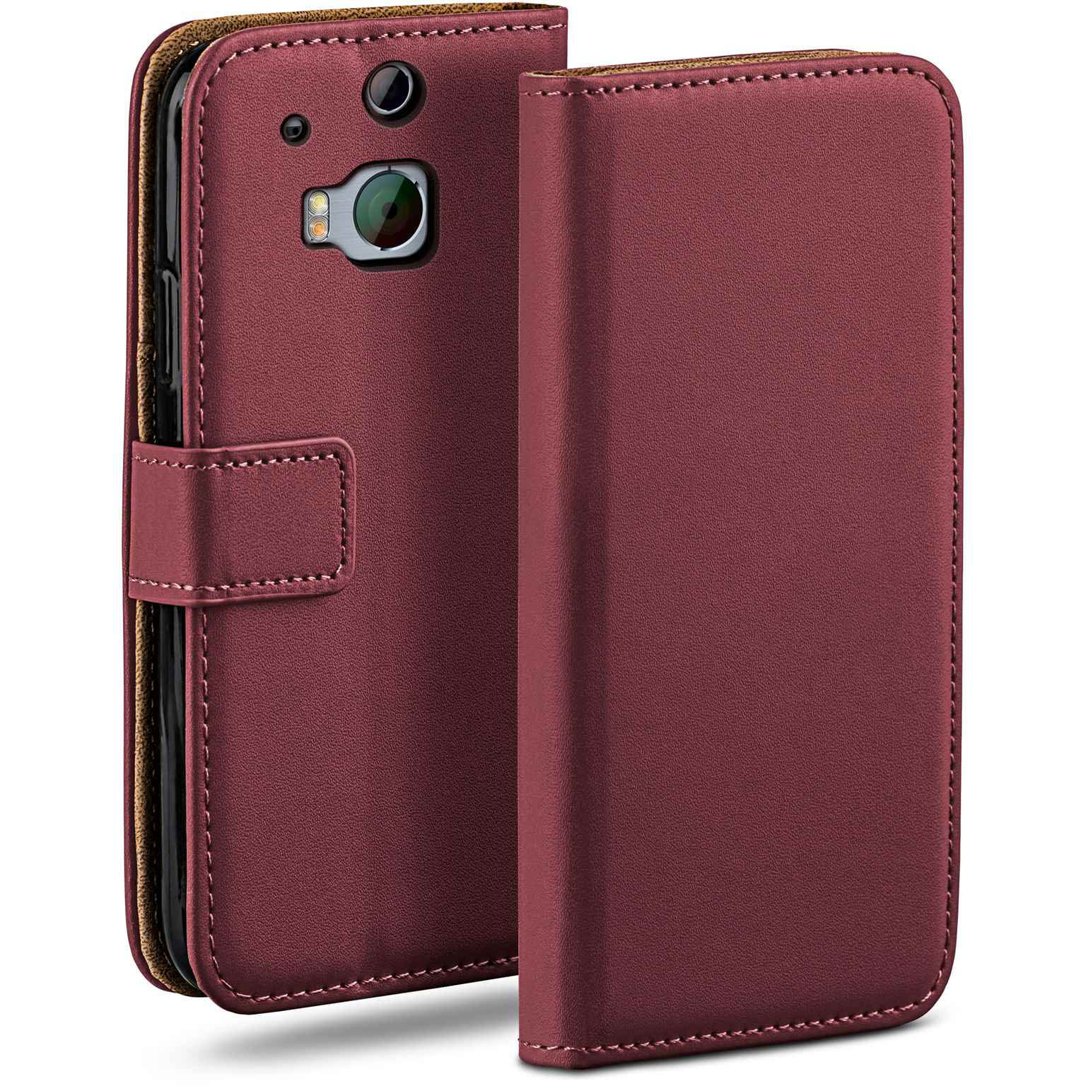 moex Book Case für HTC One M8 Klapphülle mit Kartenfach – undefined