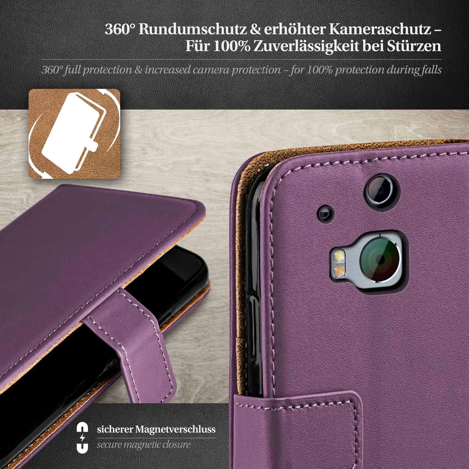 moex Book Case für HTC One M8 Klapphülle mit Kartenfach – Weiteres Produktbild 3 moex Book Case für HTC One M8 Klapphülle mit Kartenfach – Weiteres Produktbild 3