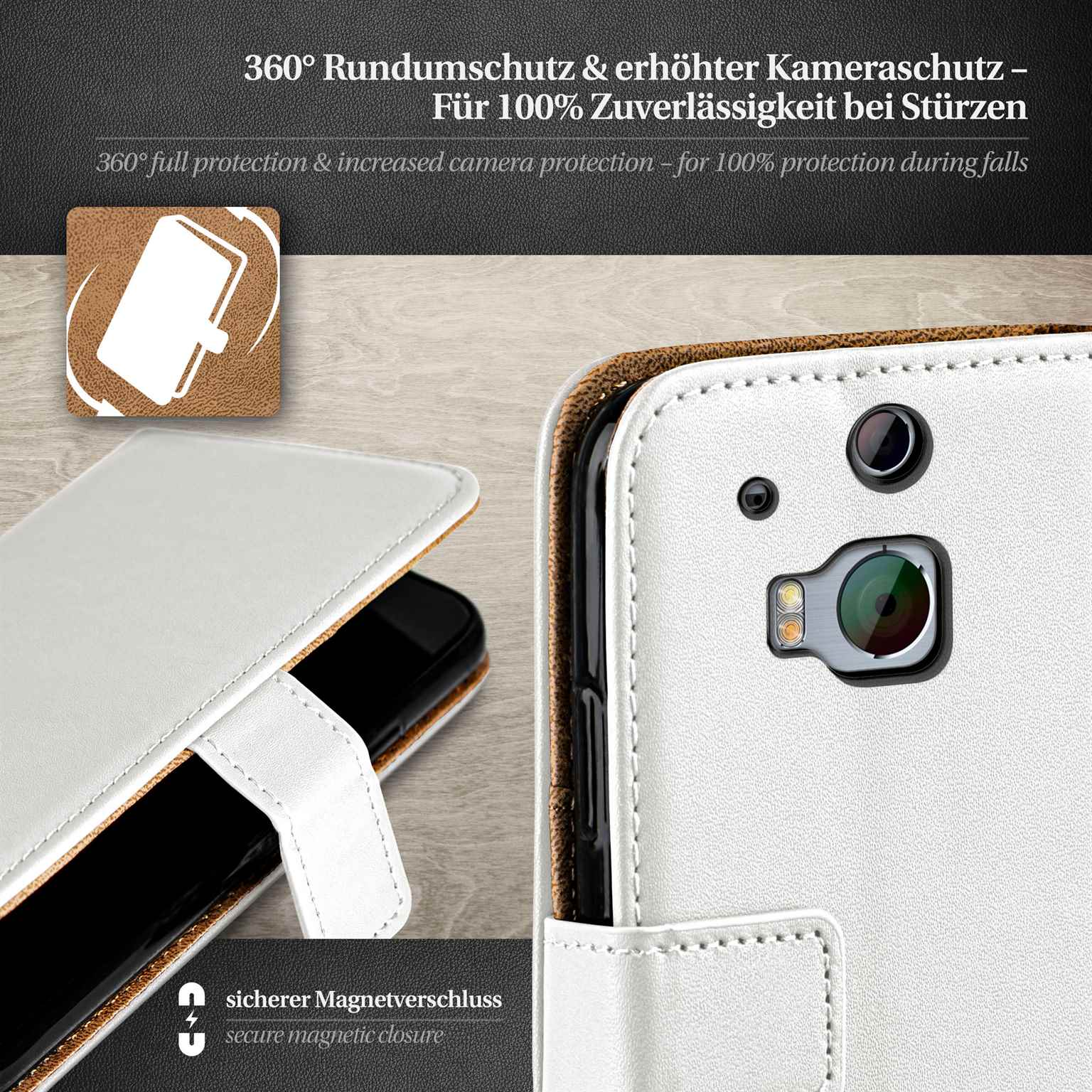 moex Book Case für HTC One M8 Klapphülle mit Kartenfach – Weiteres Produktbild 3 moex Book Case für HTC One M8 Klapphülle mit Kartenfach – Weiteres Produktbild 3