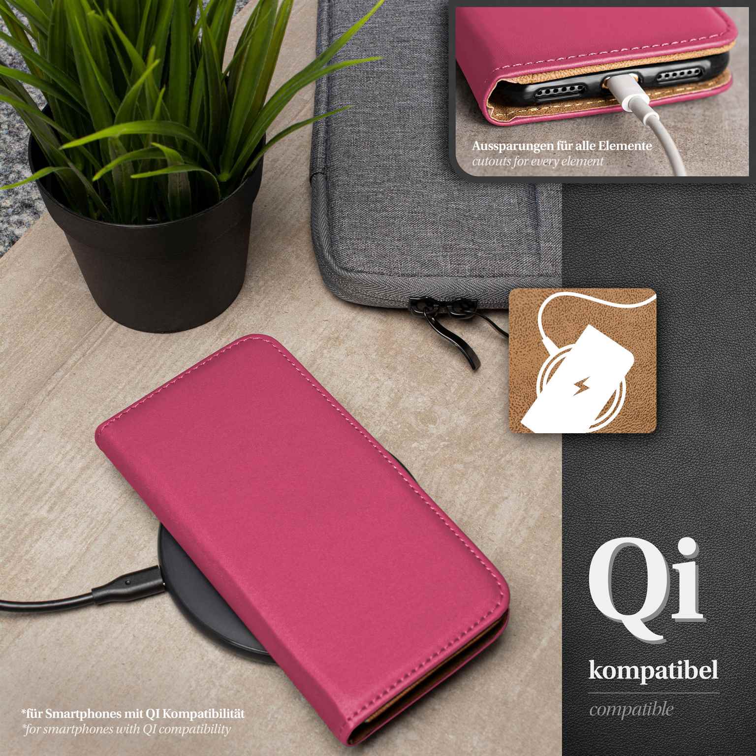 moex Book Case für HTC One M8s Klapphülle mit Kartenfach – Weiteres Produktbild 5