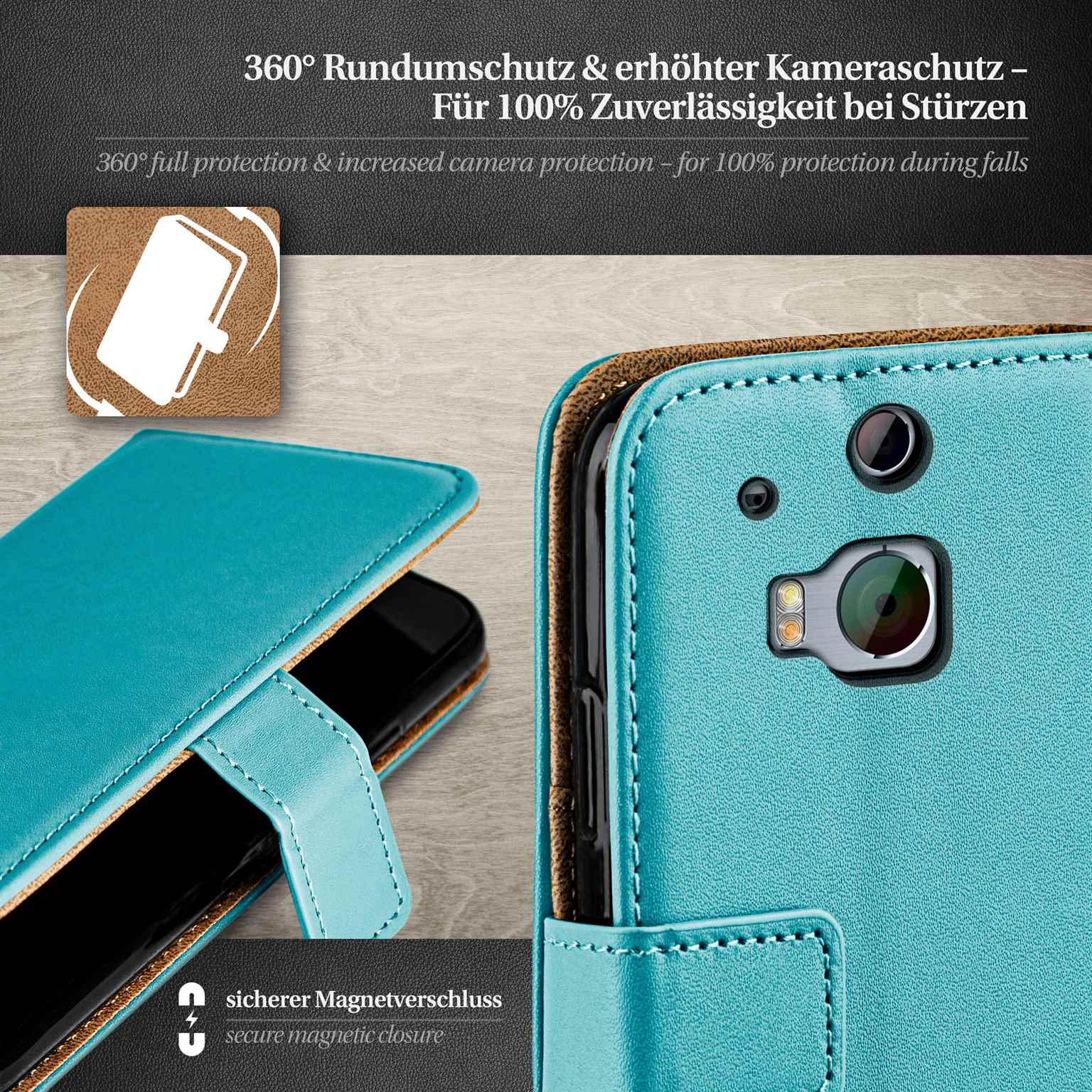 moex Book Case für HTC One M8s Klapphülle mit Kartenfach – Weiteres Produktbild 3 moex Book Case für HTC One M8s Klapphülle mit Kartenfach – Weiteres Produktbild 3