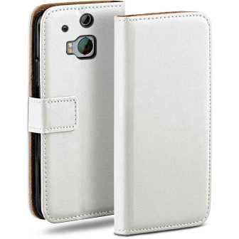 moex Book Case für HTC One M8s Klapphülle mit Kartenfach – Pearl-White moex Book Case für HTC One M8s Klapphülle mit Kartenfach – Pearl-White