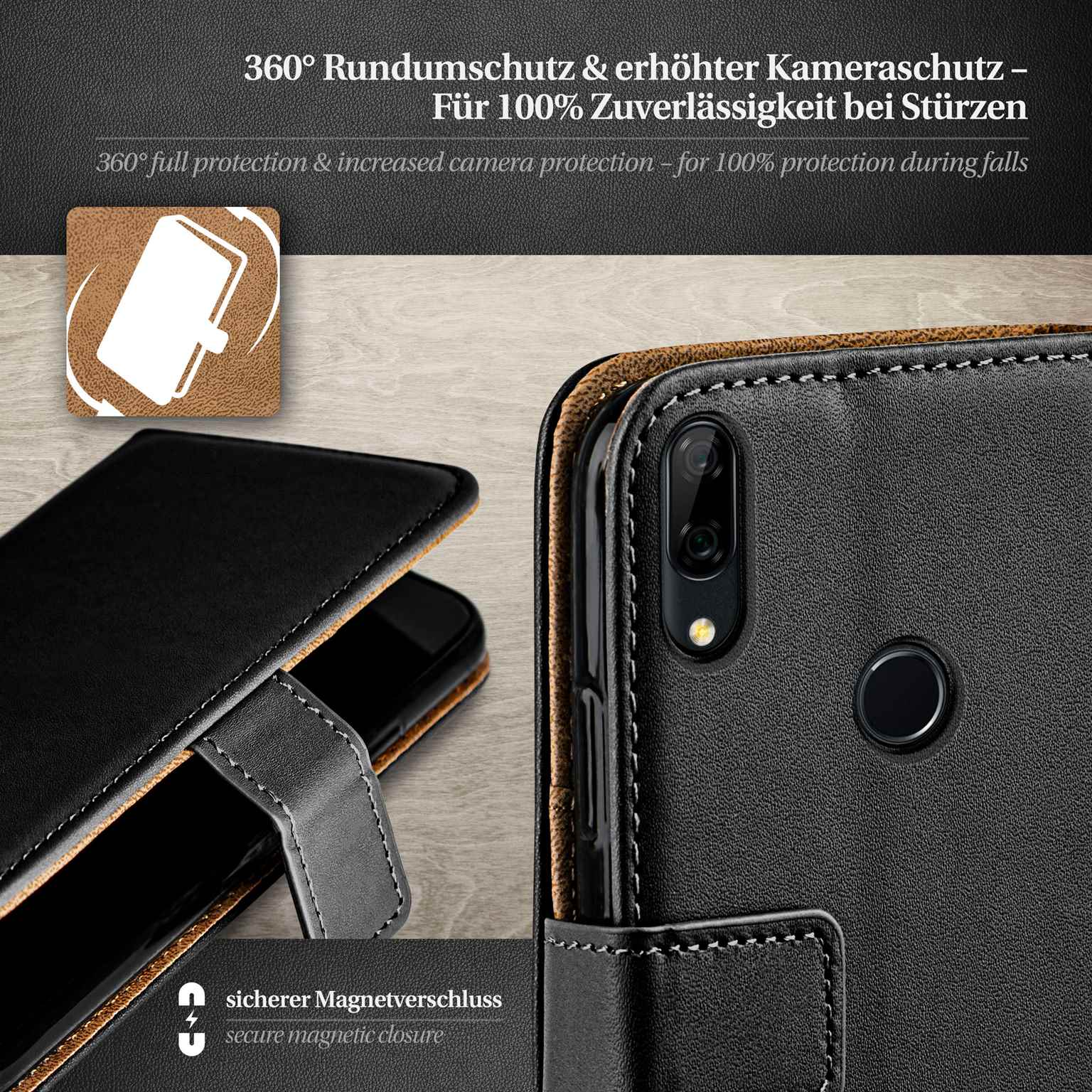 moex Book Case für Huawei P smart Z Klapphülle mit Kartenfach – Weiteres Produktbild 3 moex Book Case für Huawei P smart Z Klapphülle mit Kartenfach – Weiteres Produktbild 3