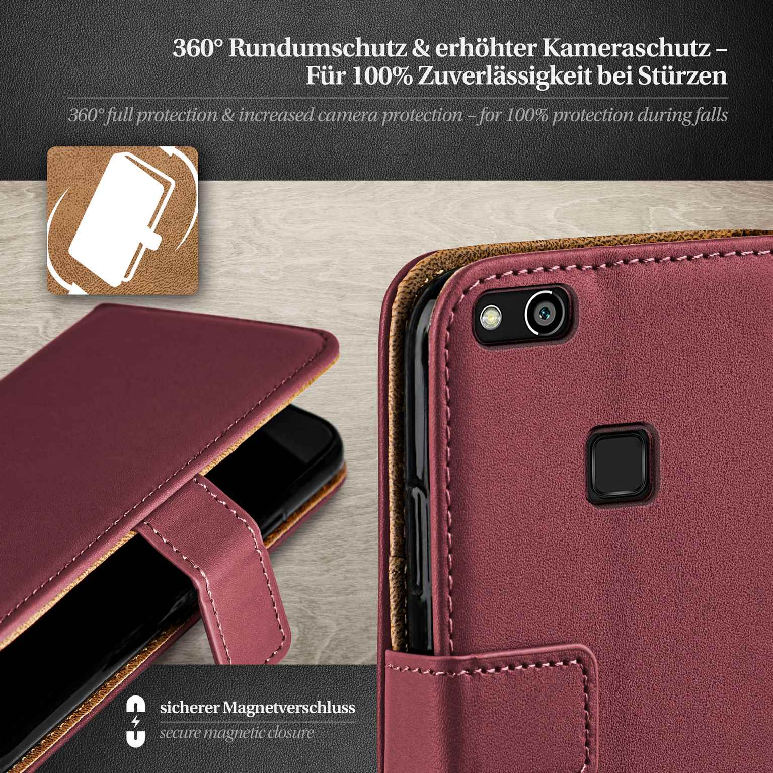 moex Book Case für Huawei P10 Lite Klapphülle mit Kartenfach – Weiteres Produktbild 3 moex Book Case für Huawei P10 Lite Klapphülle mit Kartenfach – Weiteres Produktbild 3