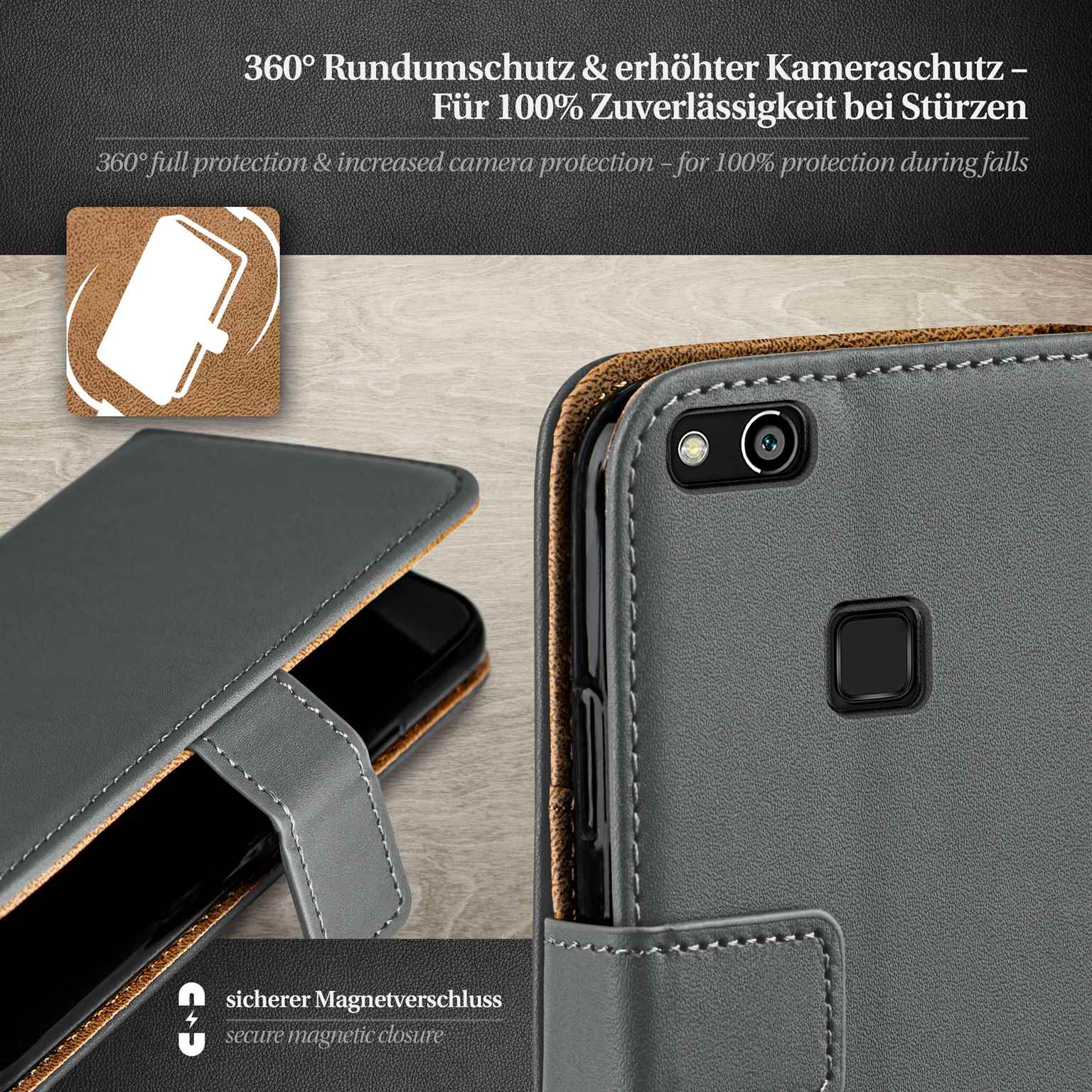 moex Book Case für Huawei P10 Lite Klapphülle mit Kartenfach – Weiteres Produktbild 3 moex Book Case für Huawei P10 Lite Klapphülle mit Kartenfach – Weiteres Produktbild 3