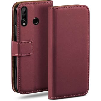 moex Book Case für Huawei P30 Lite New Edition Klapphülle mit Kartenfach – Maroon-Red moex Book Case für Huawei P30 Lite New Edition Klapphülle mit Kartenfach – Maroon-Red