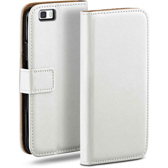 moex moex Book Case für Huawei P8 Lite 2015 Klapphülle mit Kartenfach – Pearl-White