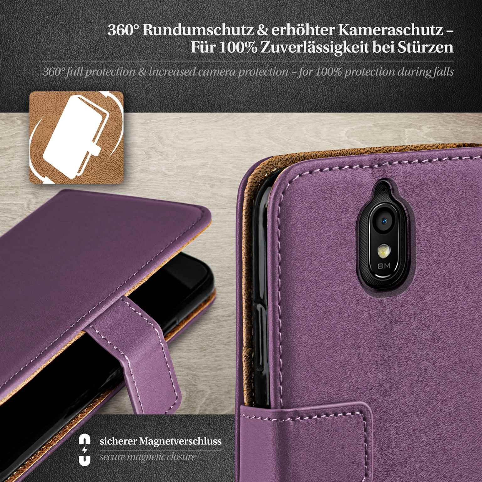 moex Book Case für Huawei Y625 Klapphülle mit Kartenfach – Weiteres Produktbild 3 moex Book Case für Huawei Y625 Klapphülle mit Kartenfach – Weiteres Produktbild 3