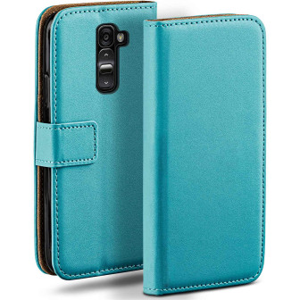 moex Book Case für LG G2 Klapphülle mit Kartenfach – Aqua-Cyan moex Book Case für LG G2 Klapphülle mit Kartenfach – Aqua-Cyan