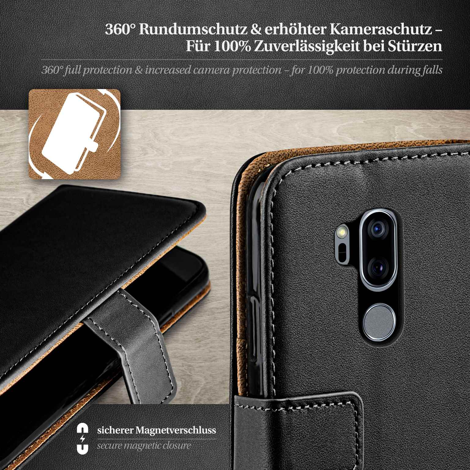 moex Book Case für LG G7 Fit Klapphülle mit Kartenfach – Weiteres Produktbild 3 moex Book Case für LG G7 Fit Klapphülle mit Kartenfach – Weiteres Produktbild 3