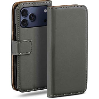 moex Book Case für iPhone 17 Pro Max Klapphülle mit Kartenfach – Graphitgrau moex Book Case für iPhone 17 Pro Max Klapphülle mit Kartenfach – Graphitgrau