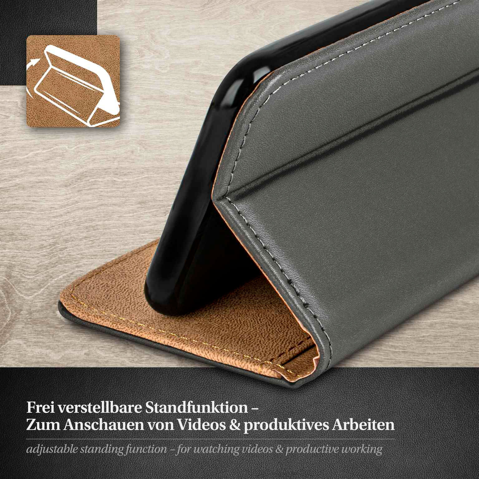 moex Book Case für iPhone 17 Pro Max Klapphülle mit Kartenfach – Weiteres Produktbild 2 moex Book Case für iPhone 17 Pro Max Klapphülle mit Kartenfach – Weiteres Produktbild 2