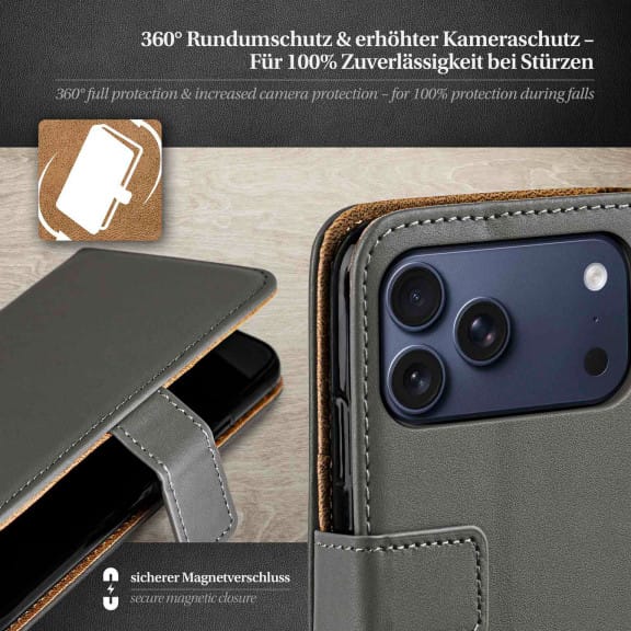 moex Book Case für iPhone 17 Pro Max Klapphülle mit Kartenfach – Weiteres Produktbild 3 moex Book Case für iPhone 17 Pro Max Klapphülle mit Kartenfach – Weiteres Produktbild 3