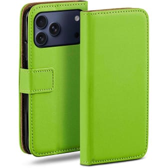 moex Book Case für iPhone 17 Pro Max Klapphülle mit Kartenfach – Limette moex Book Case für iPhone 17 Pro Max Klapphülle mit Kartenfach – Limette