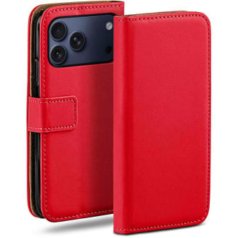 moex Book Case für iPhone 17 Pro Max Klapphülle mit Kartenfach – Rubinrot moex Book Case für iPhone 17 Pro Max Klapphülle mit Kartenfach – Rubinrot