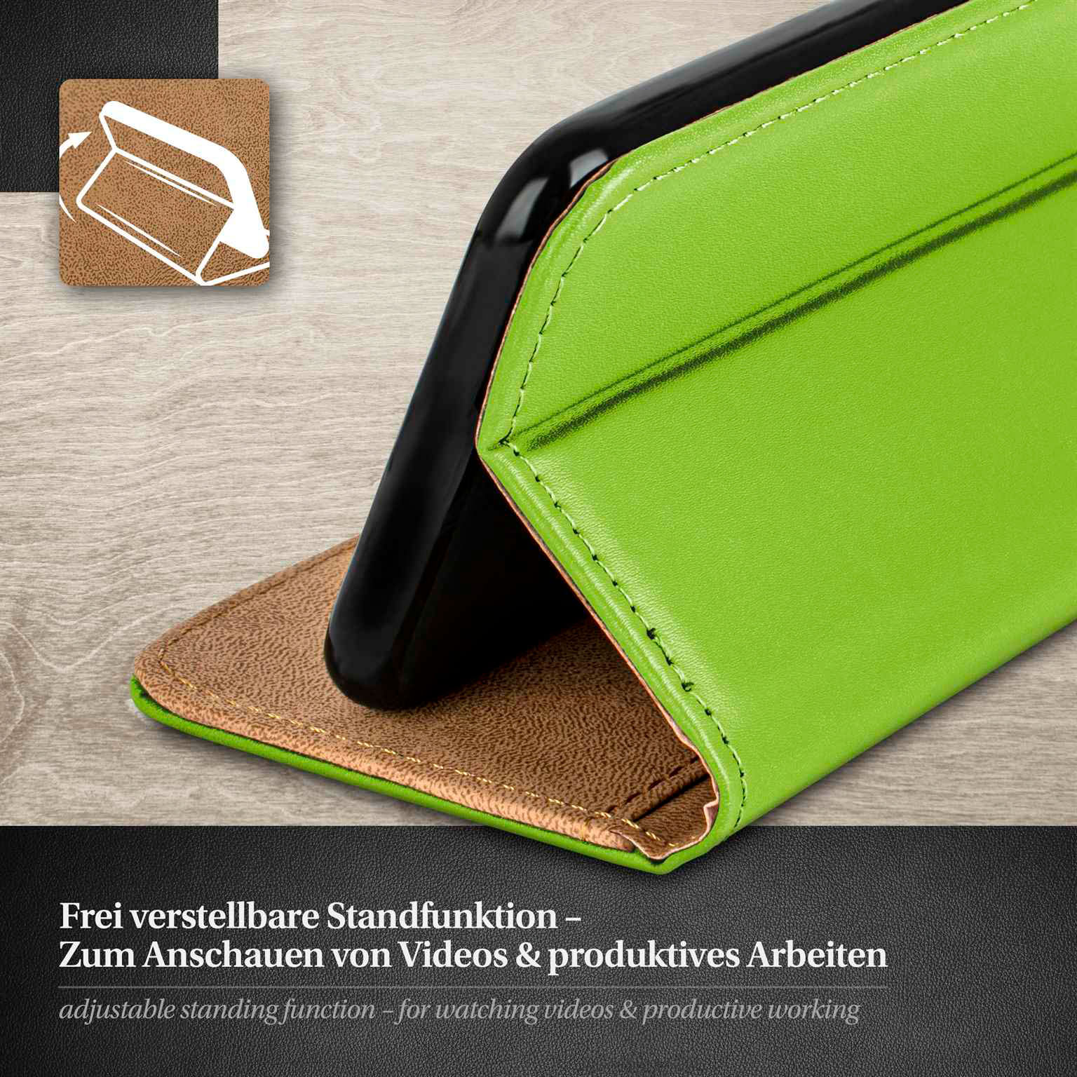 moex Book Case für iPhone 17 Pro Klapphülle mit Kartenfach – Weiteres Produktbild 2