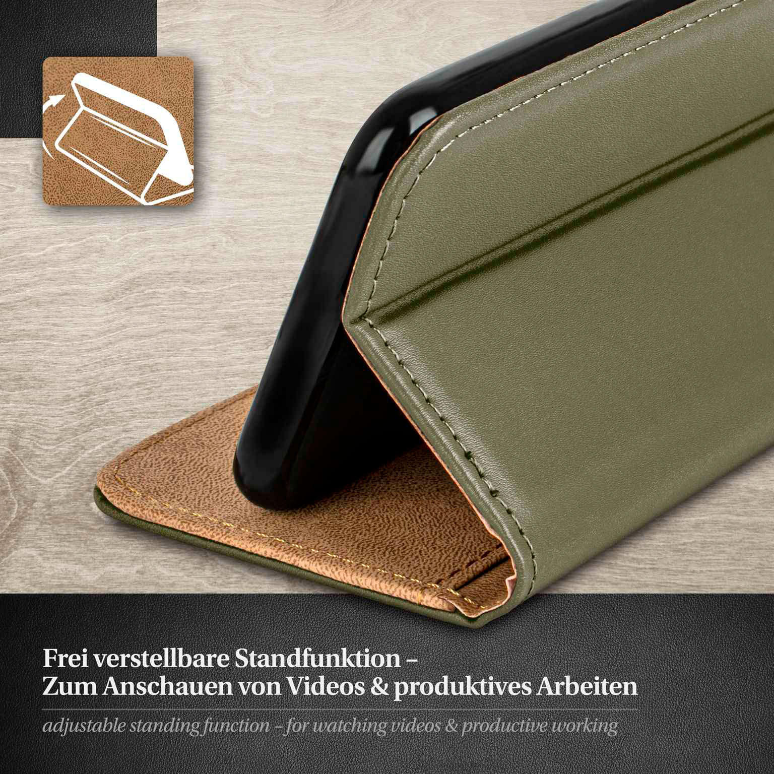 moex Book Case für iPhone 17 Pro Klapphülle mit Kartenfach – Weiteres Produktbild 2 moex Book Case für iPhone 17 Pro Klapphülle mit Kartenfach – Weiteres Produktbild 2