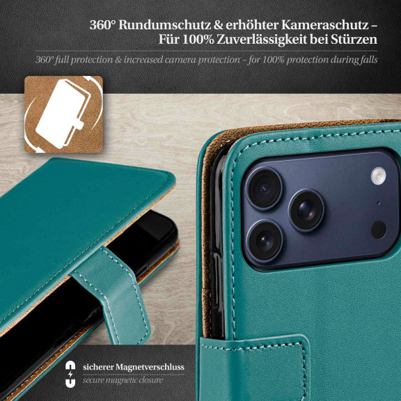 moex Book Case für iPhone 17 Pro Klapphülle mit Kartenfach – Weiteres Produktbild 3