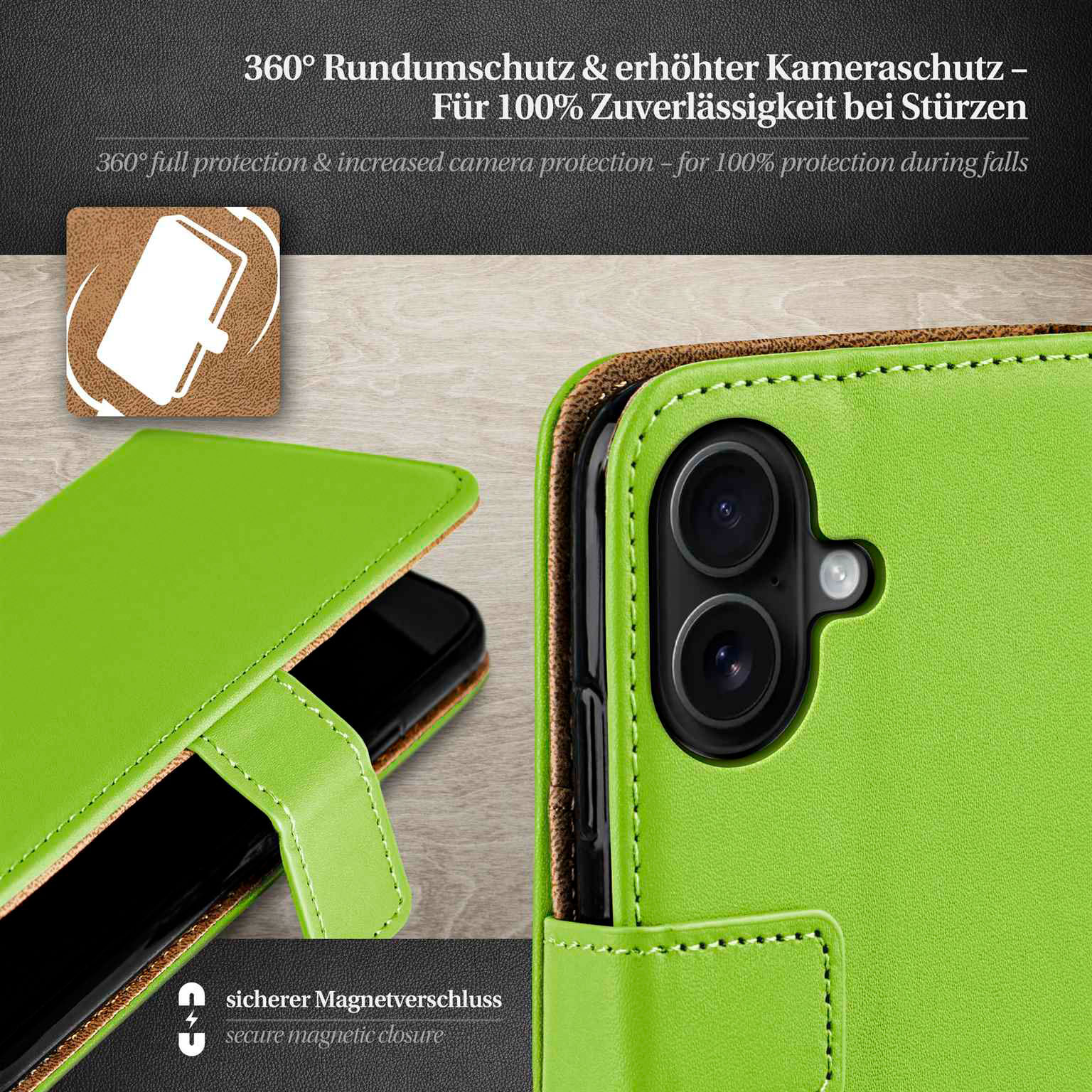 moex Book Case für iPhone 17 Klapphülle mit Kartenfach – Weiteres Produktbild 3 moex Book Case für iPhone 17 Klapphülle mit Kartenfach – Weiteres Produktbild 3