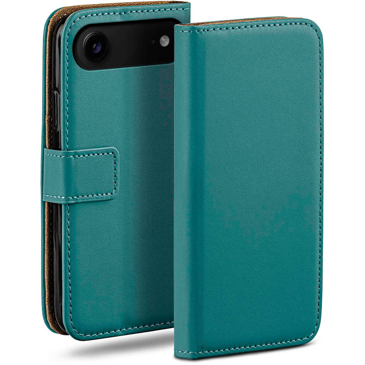 moex Book Case für iPhone Air Klapphülle mit Kartenfach – Petrol