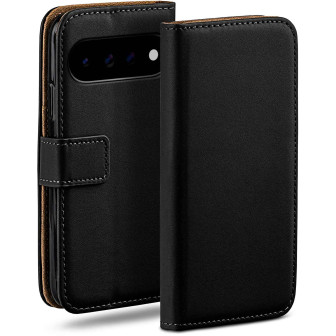 moex Book Case für Google Pixel 11 Pro Klapphülle mit Kartenfach – Tiefschwarz