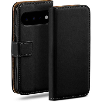 moex Book Case für Google Pixel 11 Klapphülle mit Kartenfach – Tiefschwarz