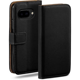 moex moex Book Case für Google Pixel 9a Klapphülle mit Kartenfach – Tiefschwarz