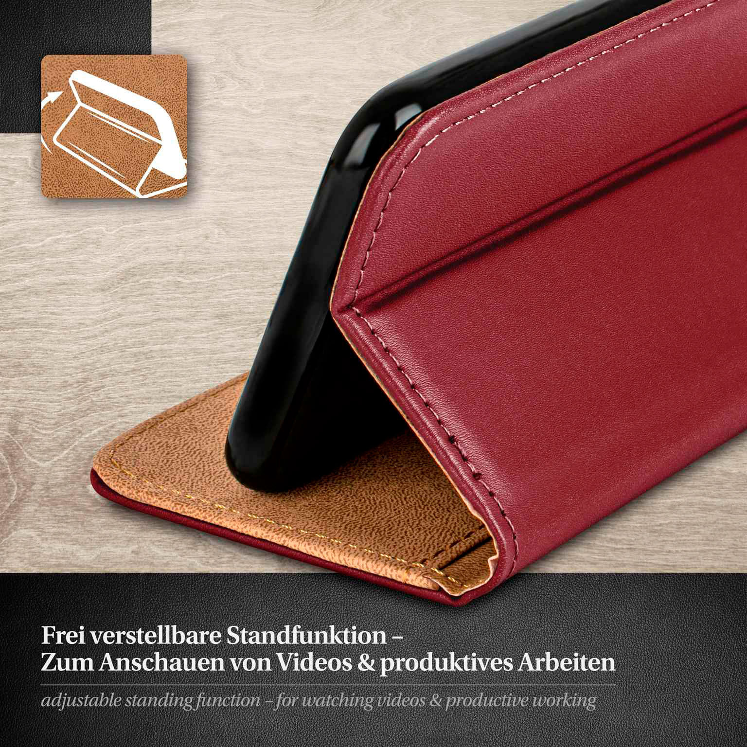 moex Book Case für Samsung Galaxy A56 5G Klapphülle mit Kartenfach – Weiteres Produktbild 2