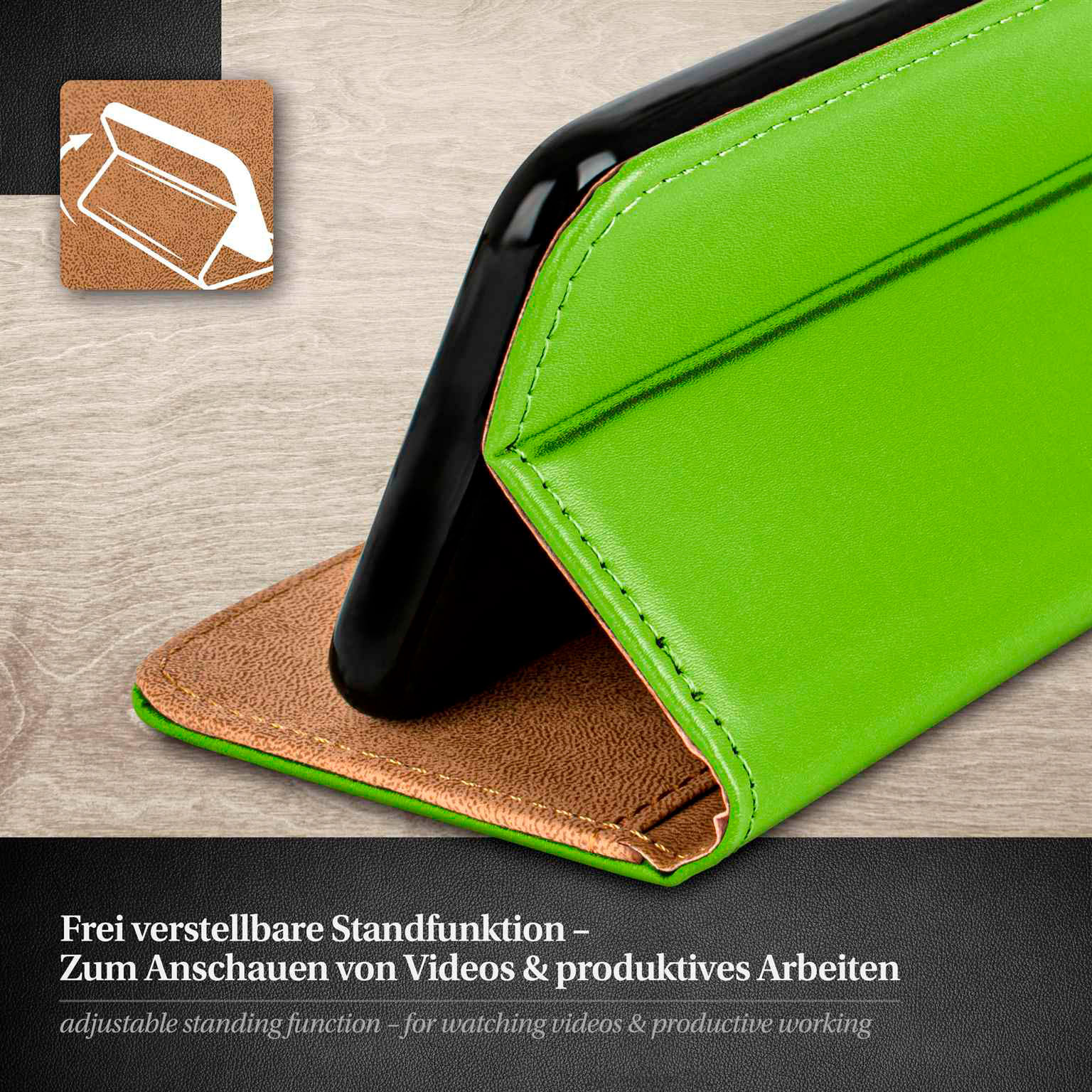 moex Book Case für Samsung Galaxy A56 5G Klapphülle mit Kartenfach – Weiteres Produktbild 2