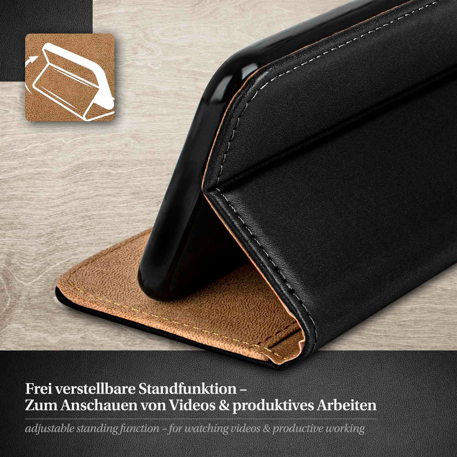 moex Book Case für Samsung Galaxy S25 Edge Klapphülle mit Kartenfach – Weiteres Produktbild 2