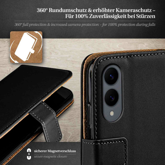 moex Book Case für Samsung Galaxy S25 Edge Klapphülle mit Kartenfach – Weiteres Produktbild 3
