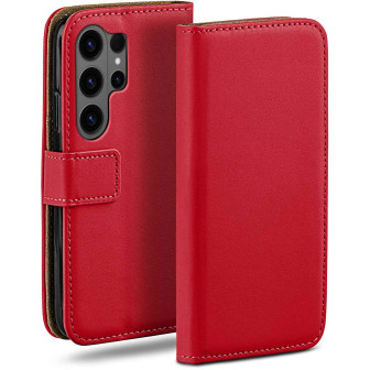 moex Book Case für Samsung Galaxy S26 Ultra Klapphülle mit Kartenfach – Rubinrot