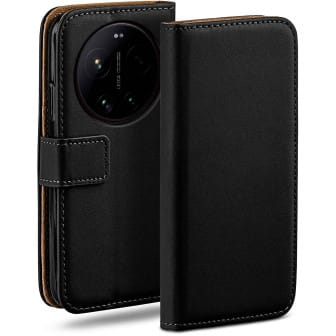 moex moex Book Case für Xiaomi 17 Ultra Klapphülle mit Kartenfach – Tiefschwarz