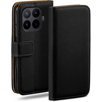 moex Book Case für Xiaomi 17T Pro Klapphülle mit Kartenfach – Tiefschwarz
