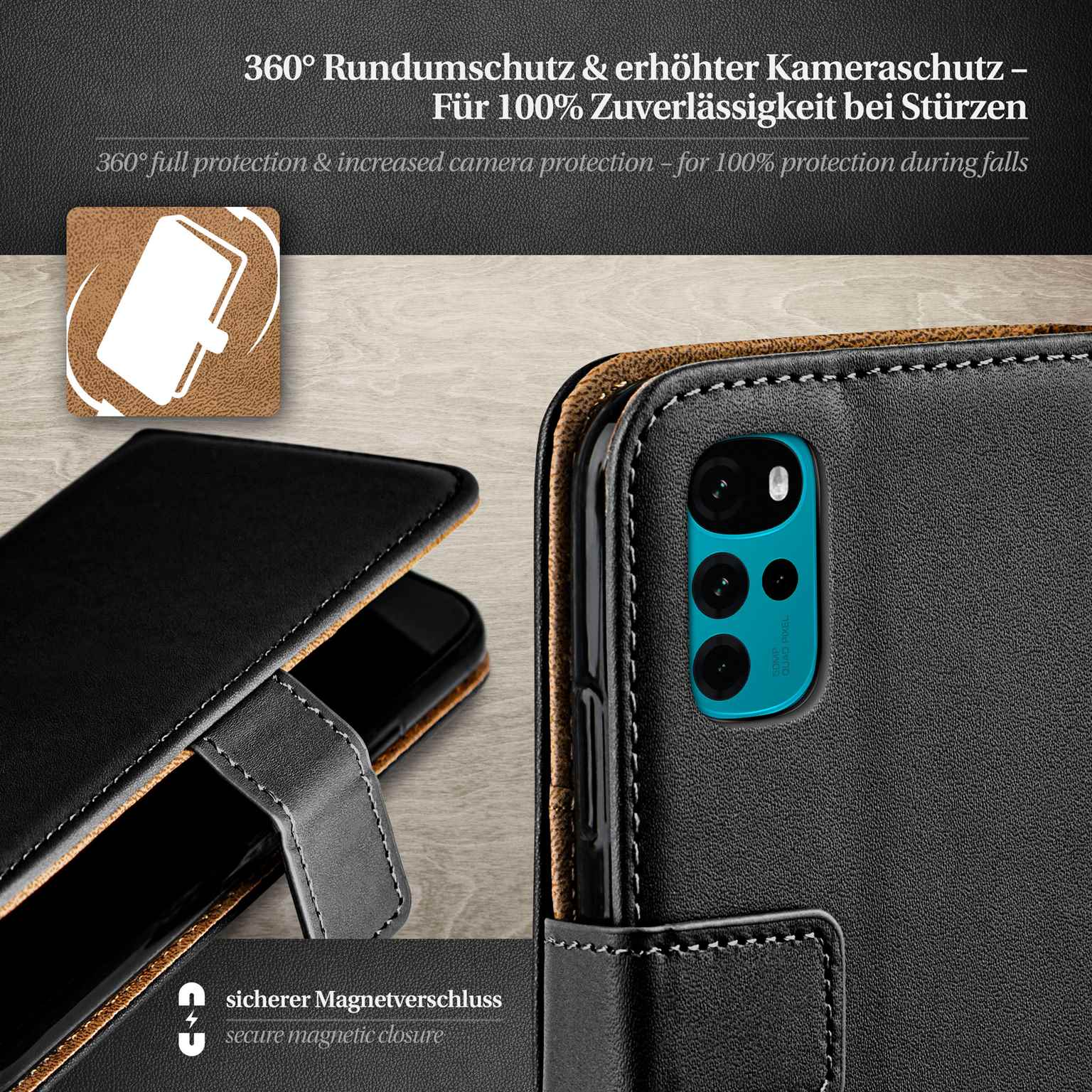 moex Book Case für Motorola Moto G22 Klapphülle mit Kartenfach – Weiteres Produktbild 3 moex Book Case für Motorola Moto G22 Klapphülle mit Kartenfach – Weiteres Produktbild 3