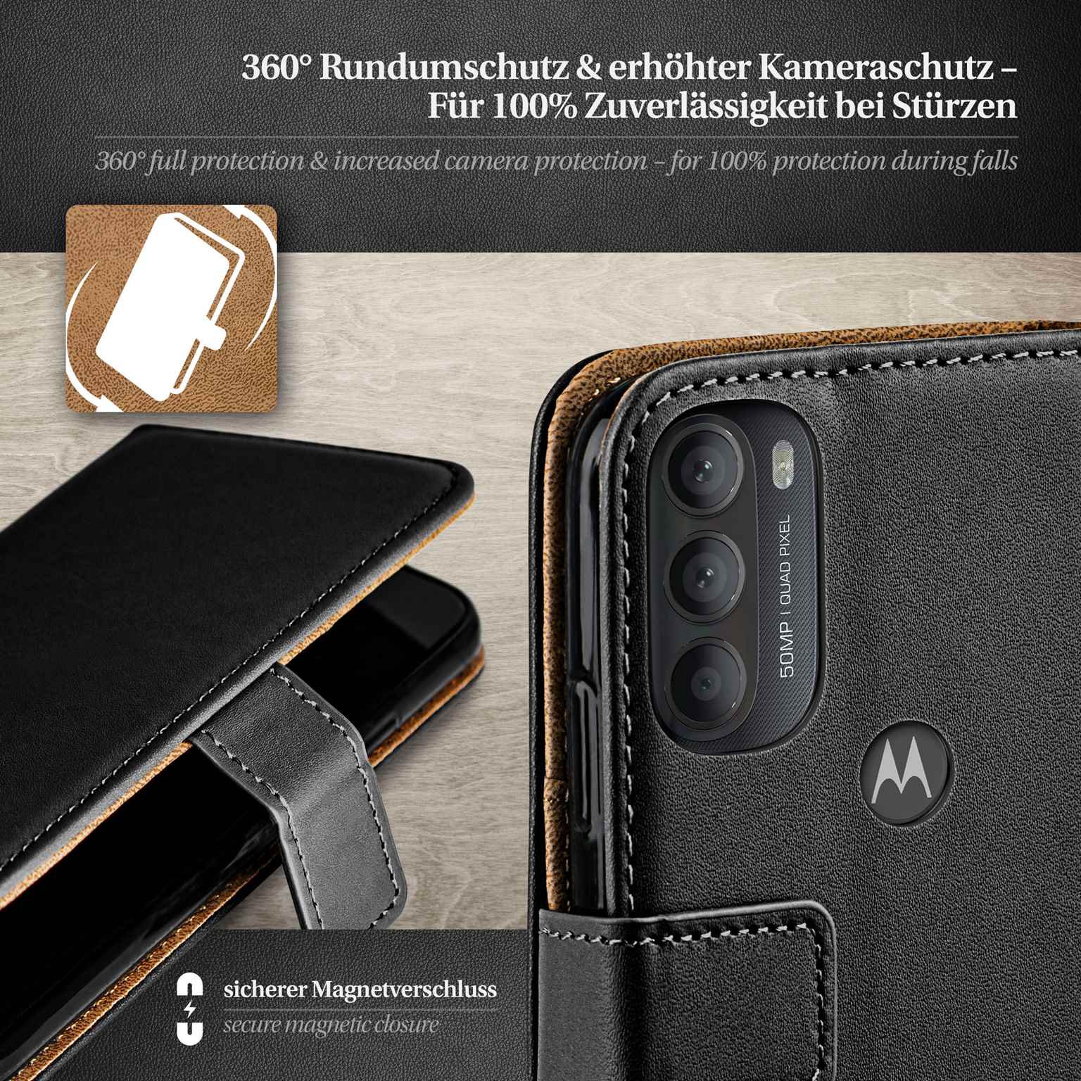 moex Book Case für Motorola Moto G71 5G Klapphülle mit Kartenfach – Weiteres Produktbild 3 moex Book Case für Motorola Moto G71 5G Klapphülle mit Kartenfach – Weiteres Produktbild 3