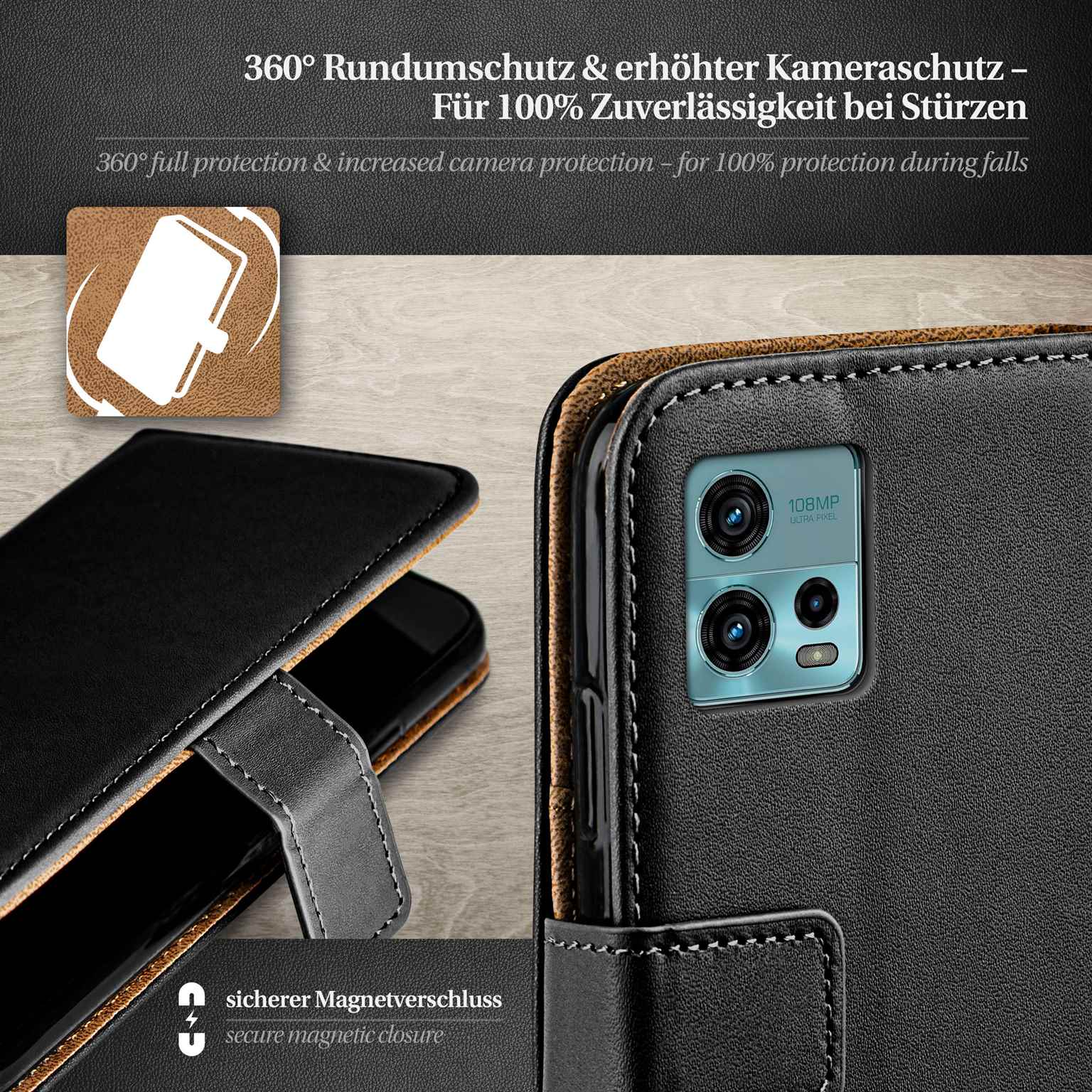 moex Book Case für Motorola Moto G72 Klapphülle mit Kartenfach – Weiteres Produktbild 3 moex Book Case für Motorola Moto G72 Klapphülle mit Kartenfach – Weiteres Produktbild 3