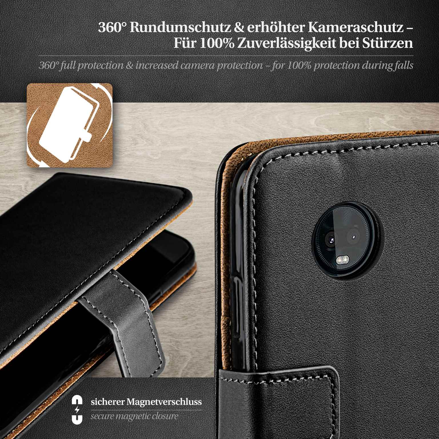moex Book Case für Motorola Moto Z3 Klapphülle mit Kartenfach – Weiteres Produktbild 3 moex Book Case für Motorola Moto Z3 Klapphülle mit Kartenfach – Weiteres Produktbild 3