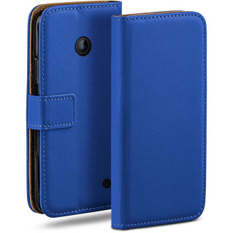 moex moex Book Case für Nokia Lumia 635 Klapphülle mit Kartenfach – Royal-Blue