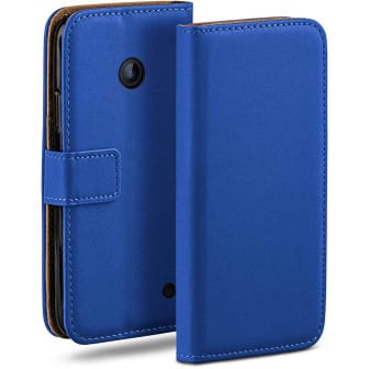 moex moex Book Case für Nokia Lumia 635 Klapphülle mit Kartenfach – Royal-Blue