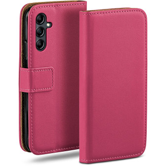 moex moex Book Case für Samsung Galaxy A14 5G Klapphülle mit Kartenfach – Berry-Fuchsia