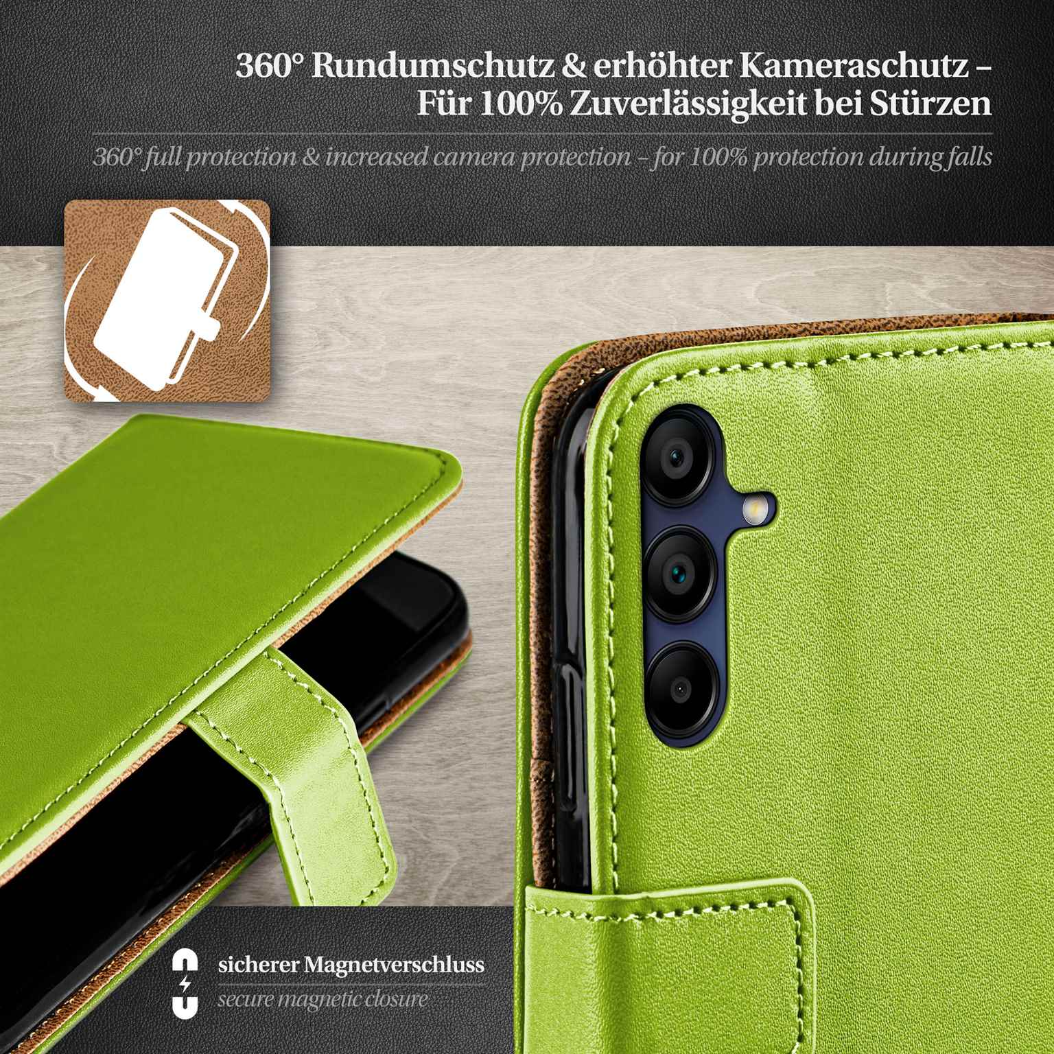 moex Book Case für Samsung Galaxy A15 (4G) Klapphülle mit Kartenfach – Weiteres Produktbild 3 moex Book Case für Samsung Galaxy A15 (4G) Klapphülle mit Kartenfach – Weiteres Produktbild 3