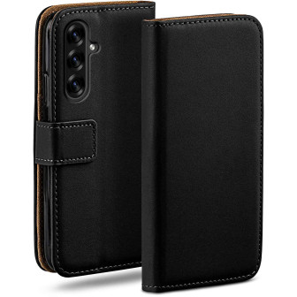 moex Book Case für Samsung Galaxy A26 5G Klapphülle mit Kartenfach – Tiefschwarz