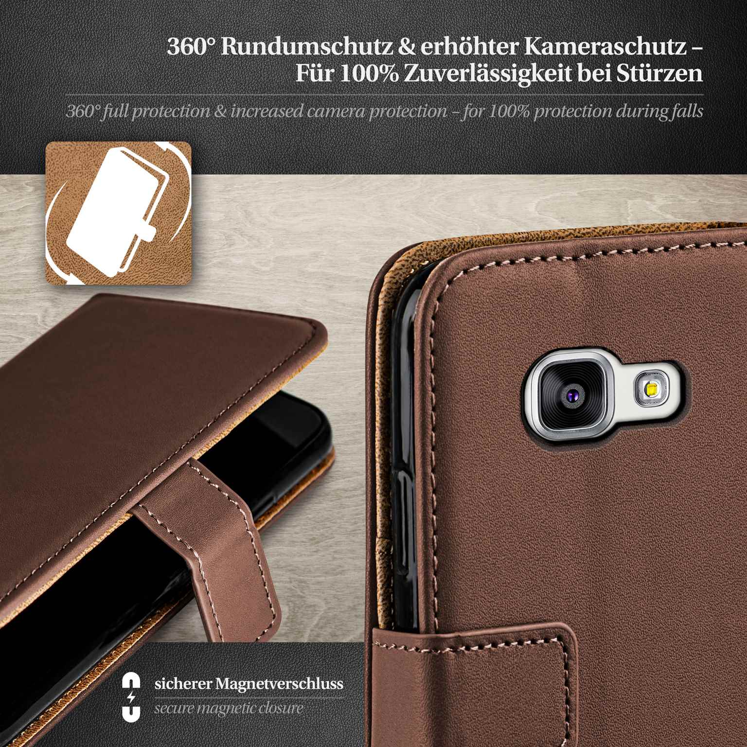 moex Book Case für Samsung Galaxy A3 (2016) Klapphülle mit Kartenfach – Weiteres Produktbild 3 moex Book Case für Samsung Galaxy A3 (2016) Klapphülle mit Kartenfach – Weiteres Produktbild 3