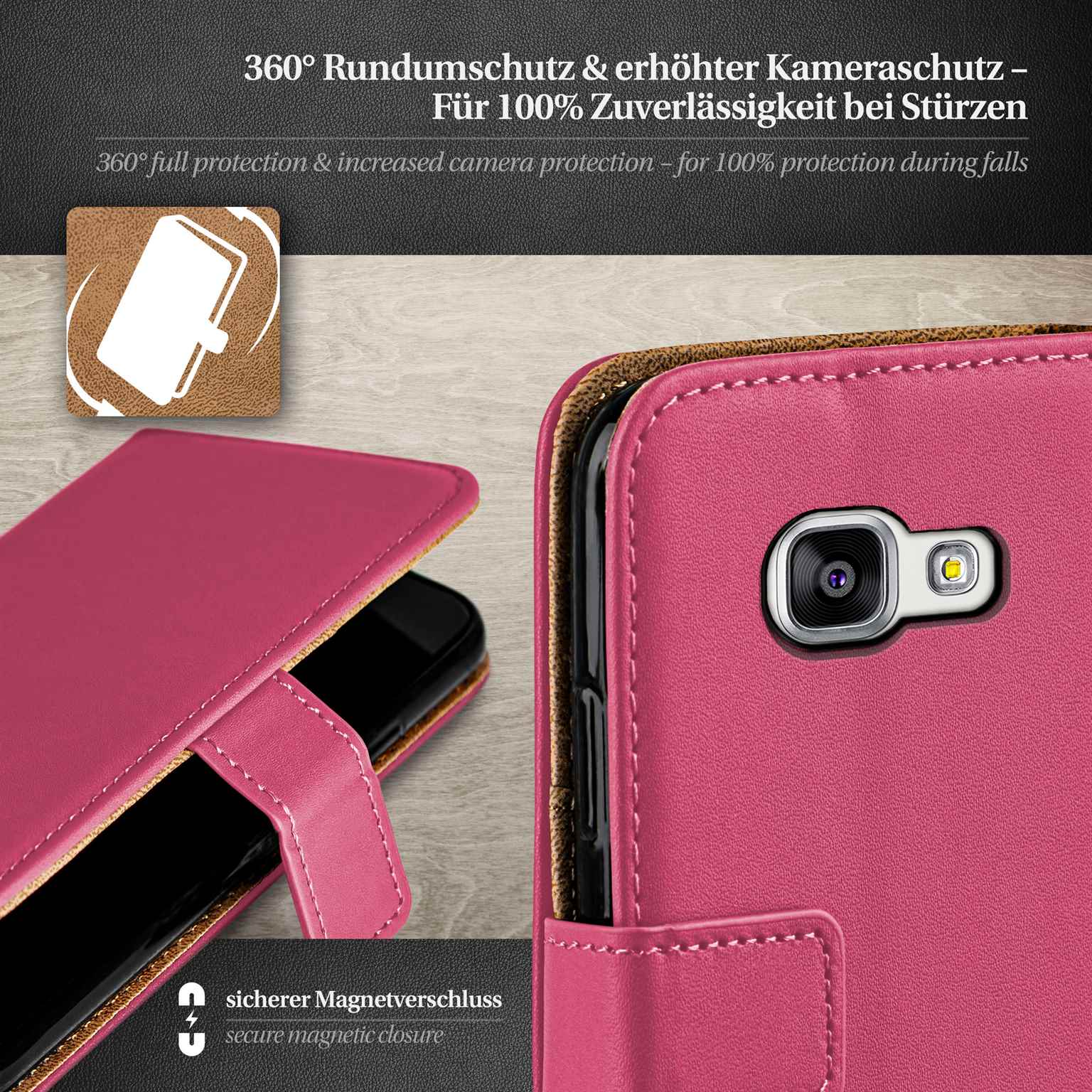 moex Book Case für Samsung Galaxy A3 (2016) Klapphülle mit Kartenfach – Weiteres Produktbild 3 moex Book Case für Samsung Galaxy A3 (2016) Klapphülle mit Kartenfach – Weiteres Produktbild 3