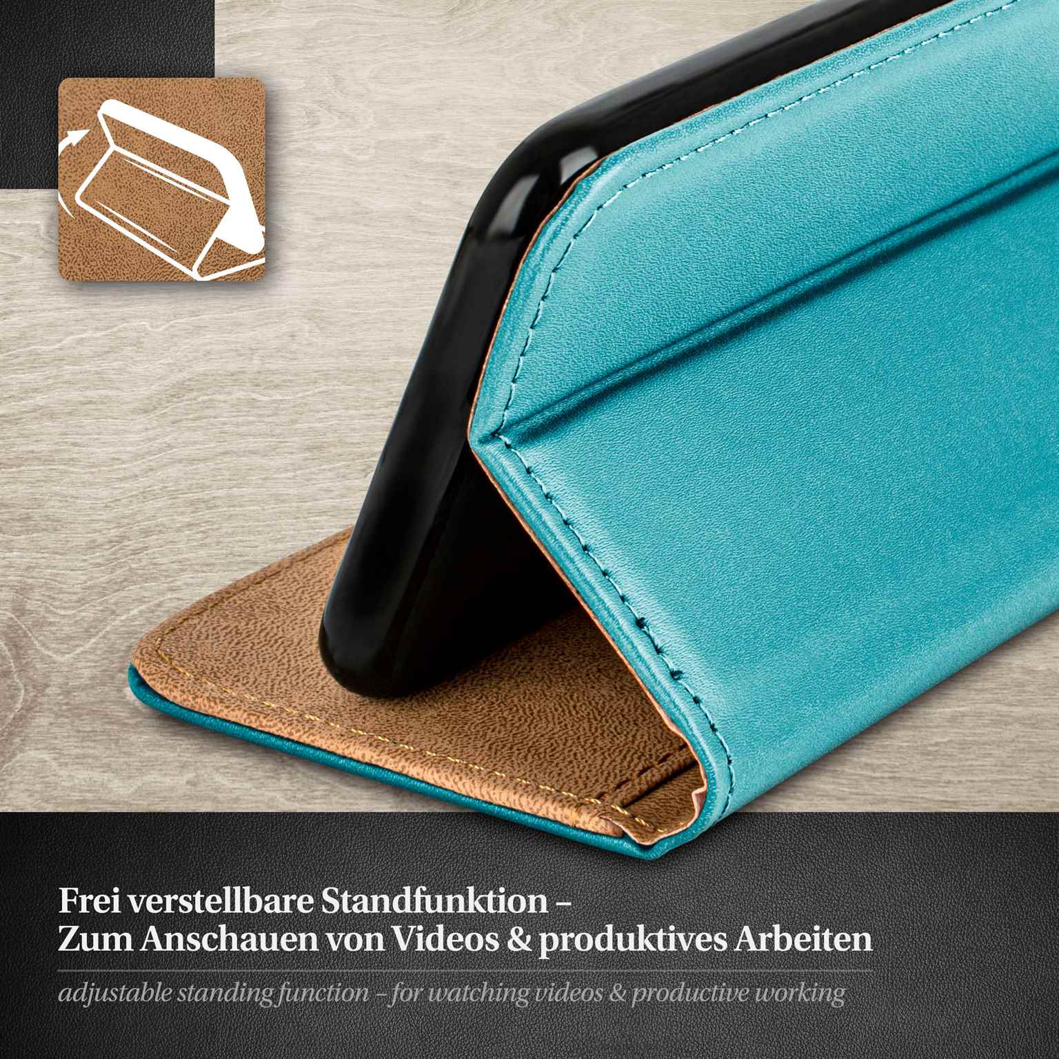 moex Book Case für Samsung Galaxy A3 (2016) Klapphülle mit Kartenfach – Weiteres Produktbild 1