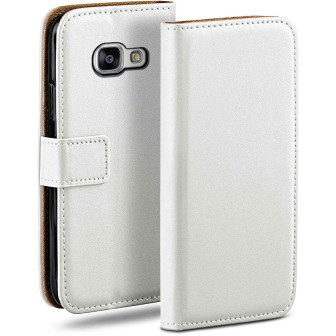 moex moex Book Case für Samsung Galaxy A3 (2016) Klapphülle mit Kartenfach – Pearl-White