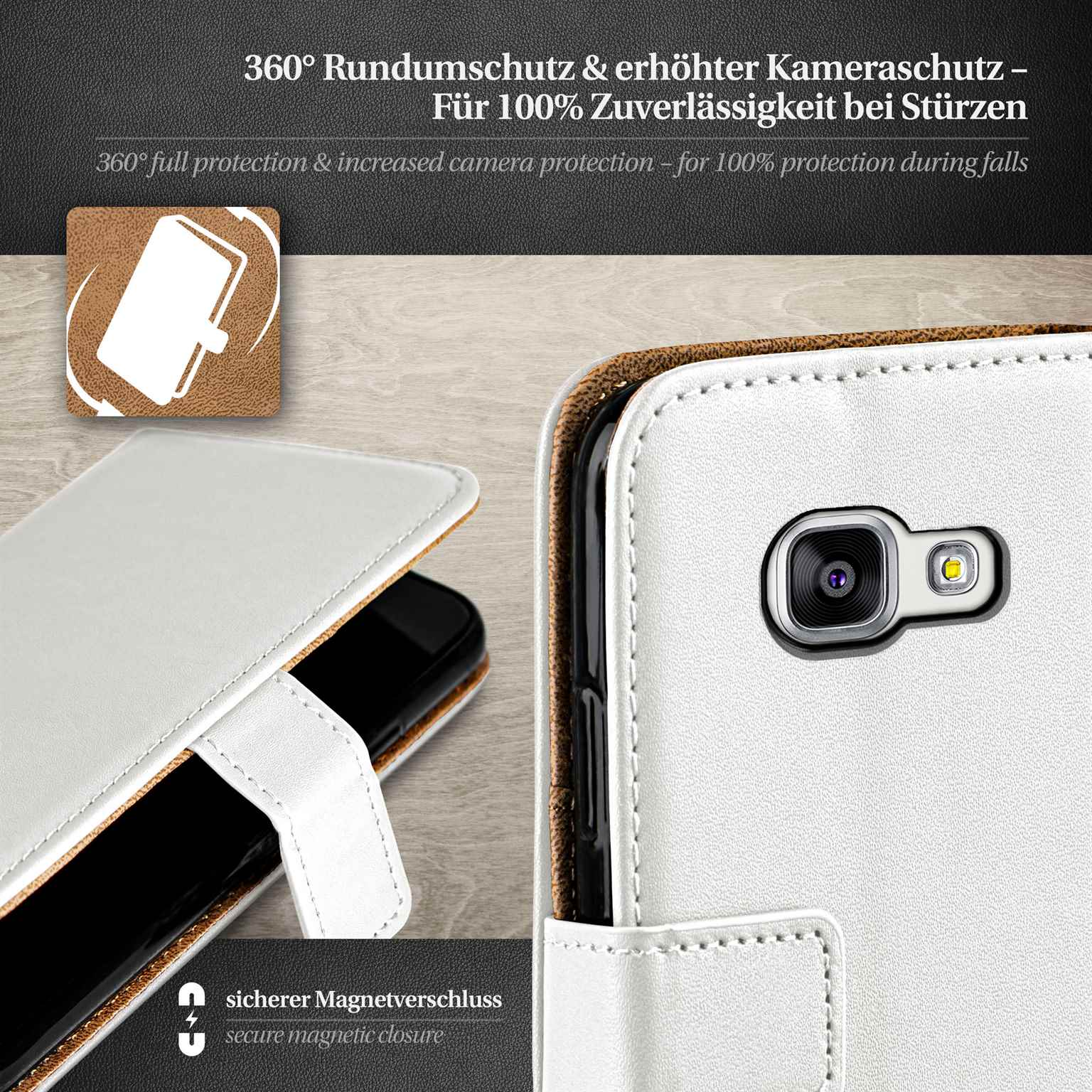 moex Book Case für Samsung Galaxy A3 (2016) Klapphülle mit Kartenfach – Weiteres Produktbild 3 moex Book Case für Samsung Galaxy A3 (2016) Klapphülle mit Kartenfach – Weiteres Produktbild 3