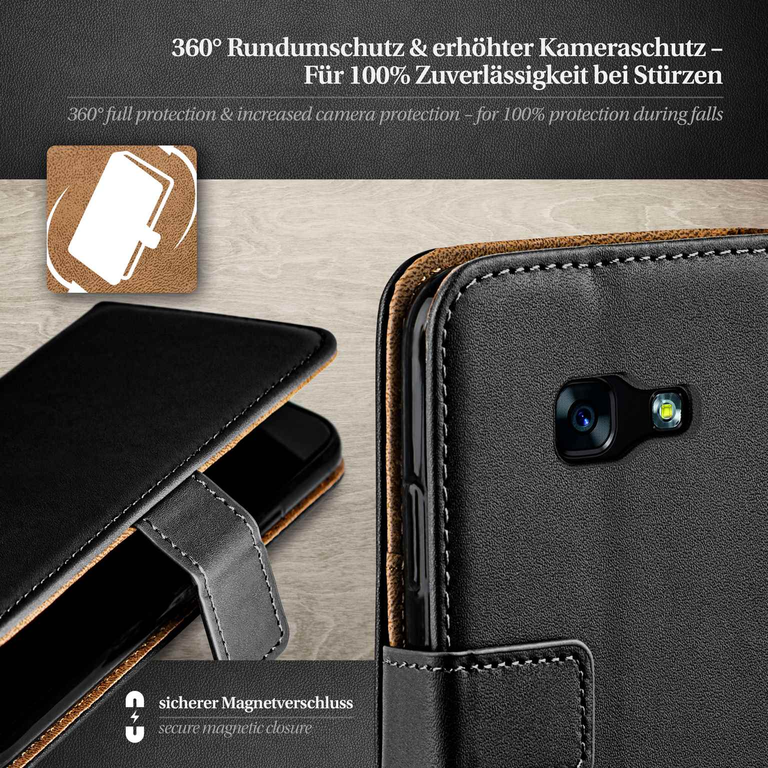 moex Book Case für Samsung Galaxy A3 (2017) Klapphülle mit Kartenfach – Weiteres Produktbild 3 moex Book Case für Samsung Galaxy A3 (2017) Klapphülle mit Kartenfach – Weiteres Produktbild 3